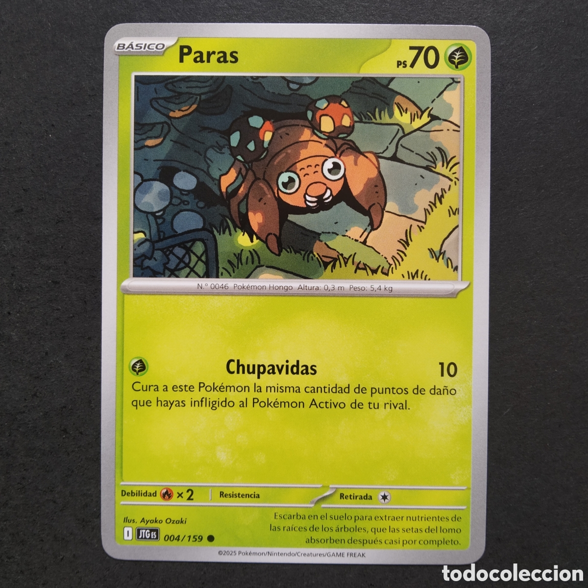 Trading cards: CARTA TCG - N&ordm; 004 - PARAS - JUNTOS DE AVENTURAS - POK&Eacute;MON - EN ESPA&Ntilde;OL