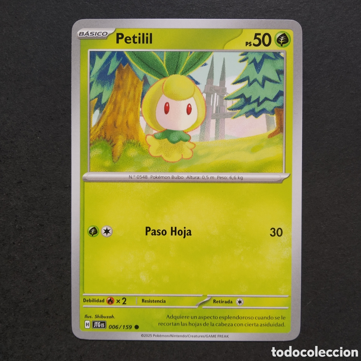 Trading cards: CARTA TCG - N&ordm; 006 - PETILIL - JUNTOS DE AVENTURAS - POK&Eacute;MON - EN ESPA&Ntilde;OL