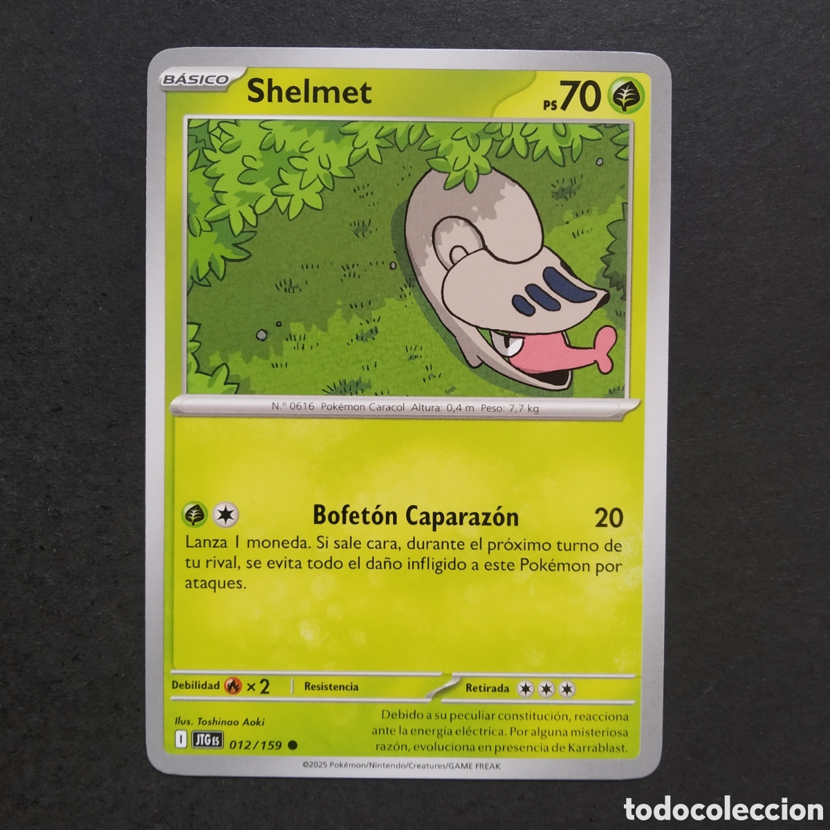 Trading cards: CARTA TCG - N&ordm; 012 - SHELMET - JUNTOS DE AVENTURAS - POK&Eacute;MON - EN ESPA&Ntilde;OL