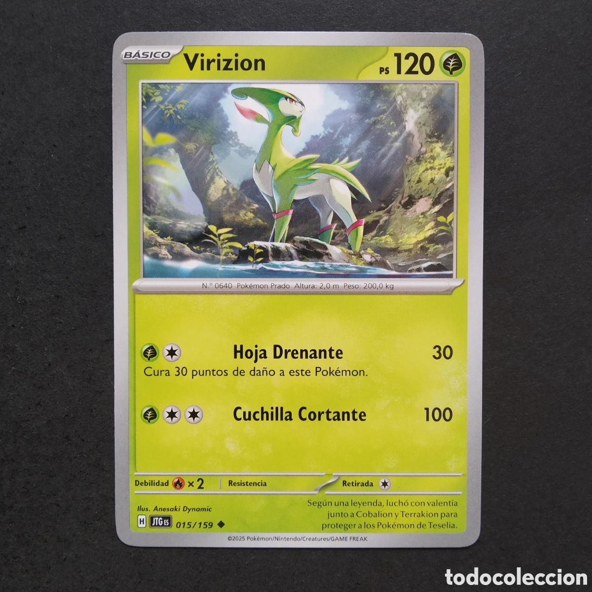 Trading cards: CARTA TCG - N&ordm; 015 - VIRIZION - JUNTOS DE AVENTURAS - POK&Eacute;MON - EN ESPA&Ntilde;OL