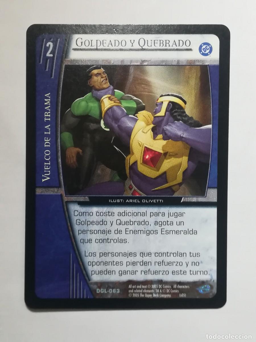 Trading cards: VS System DGL N&ordm; 063. Golpeado y quebrado. Vuelco de la trama. Green Lantern