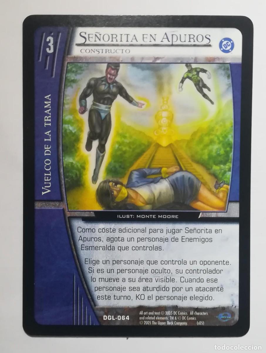 Trading cards: VS System DGL N&ordm; 064. Se&ntilde;orita en apuros. Constructo. Vuelco de la trama. Green Lantern