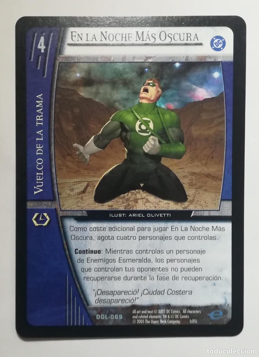 Trading cards: VS System DGL N&ordm; 069. En la noche m&aacute;s oscura. Vuelco de la trama. Green Lantern