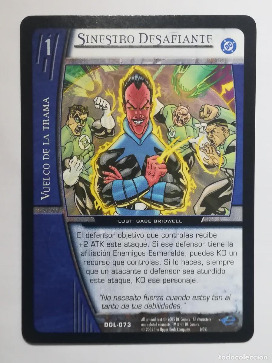 Trading cards: VS System DGL N&ordm; 073. Siniestro desafiante. Vuelco de la trama. Green Lantern