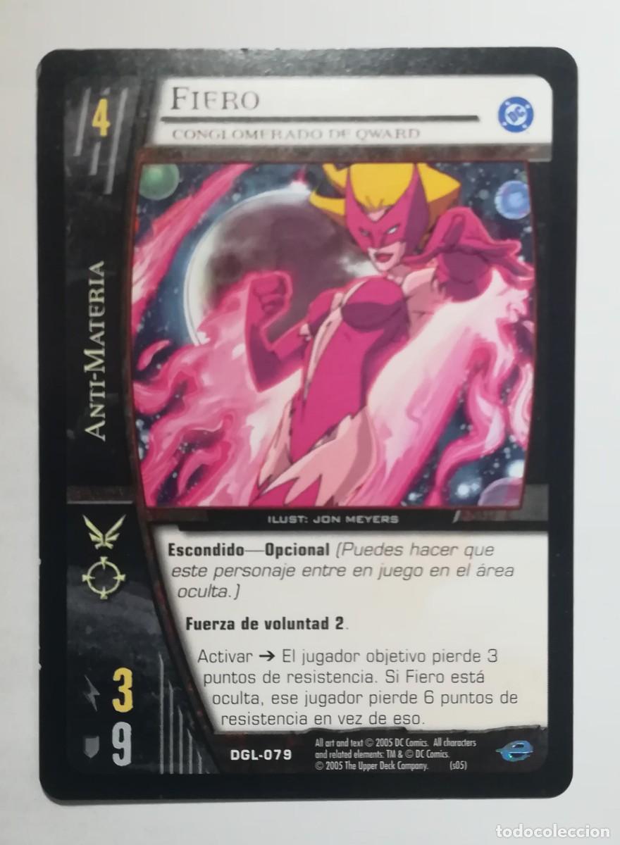 Trading cards: VS System DGL N&ordm; 079. Fiero. Conglomerado de Qward. Anti-Materia. Green Lantern