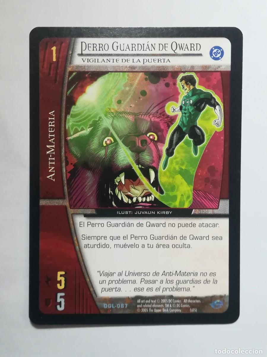 Trading cards: VS System DGL N&ordm; 087. Perro guardi&aacute;n de Qward. Vigilante de la puerta. Anti-Materia. Green Lantern