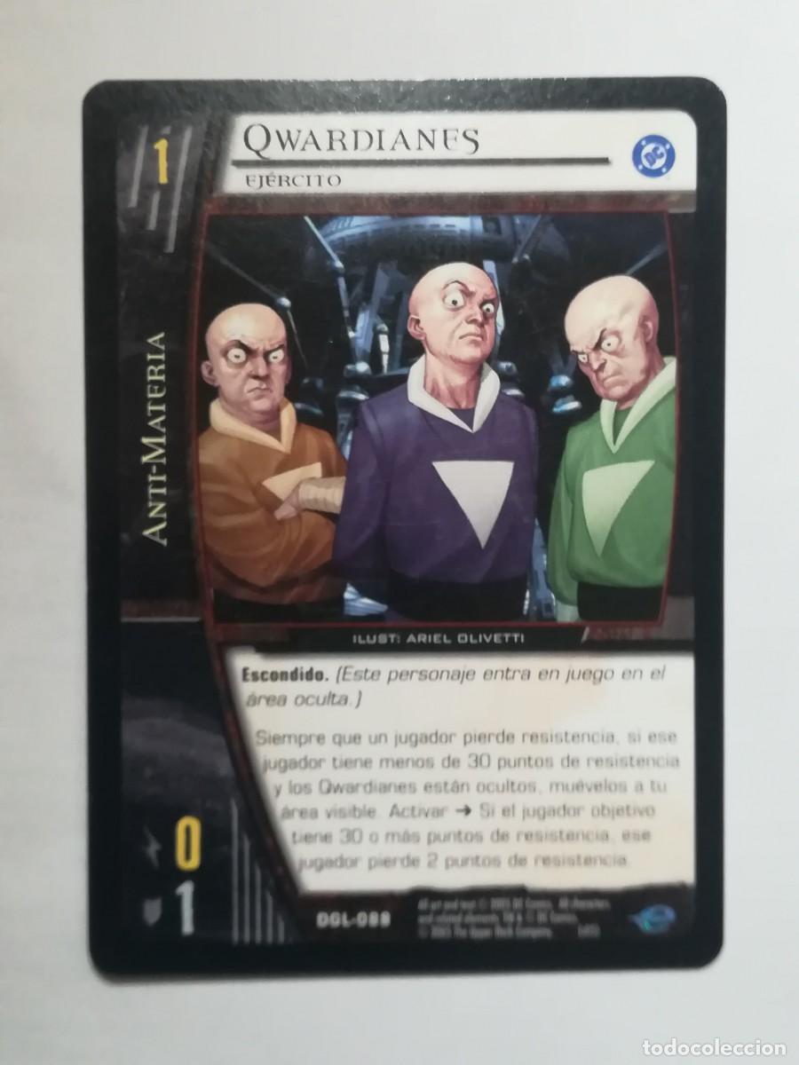 Trading cards: VS System DGL N&ordm; 088. Qwardianes. Ej&eacute;rcito. Anti-Materia. Green Lantern