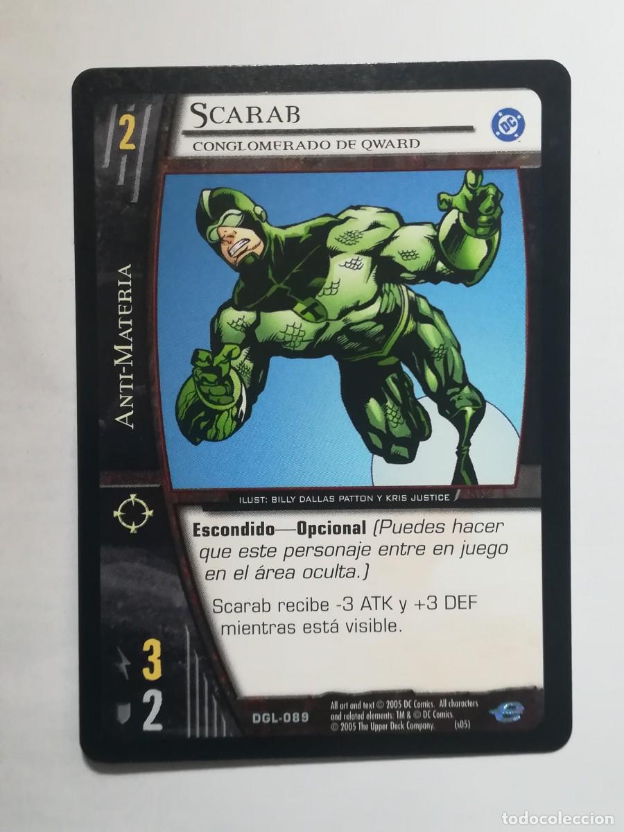 Trading cards: VS System DGL N&ordm; 089. Scarab. Conglomerado de Qward. Anti-Materia. Green Lantern