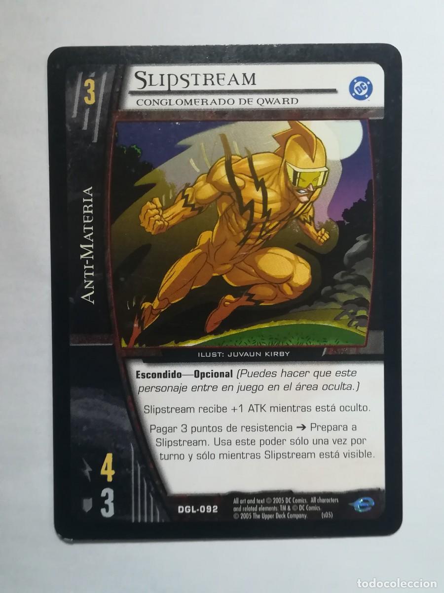 Trading cards: VS System DGL N&ordm; 092. Slipstream. Conglomerado de Qward. Anti-Materia. Green Lantern