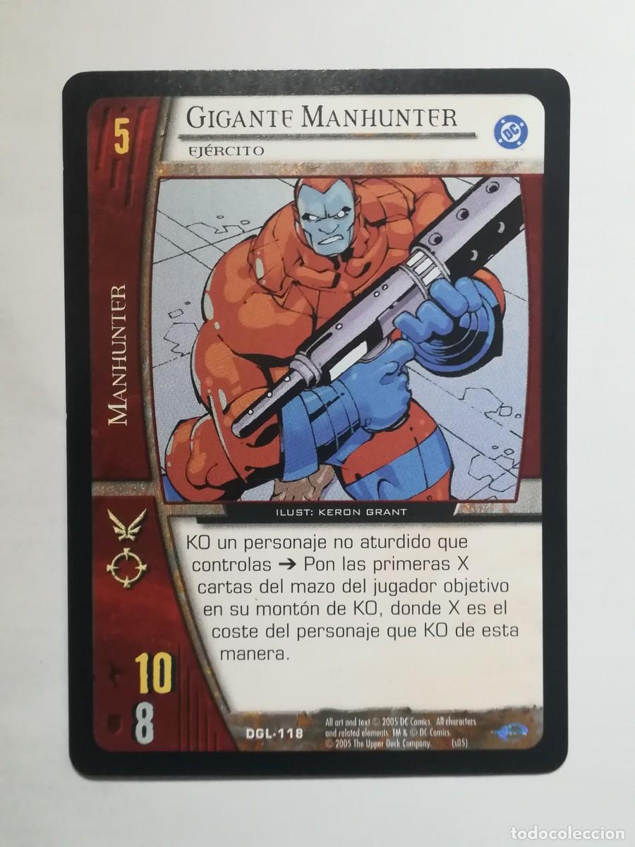 Trading cards: VS System DGL N&ordm; 118. Gigante Manhunter. Ej&eacute;rcito. Manhunter. Green Lantern