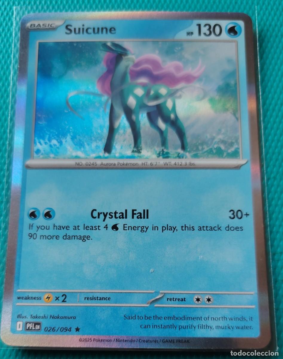 Trading cards: POKEMON INGLES - PFL - FUEGOS FANTASMALES - SUICUNE 026 / 094 - HOLO - AGUA - NUEVA - ORIGINAL