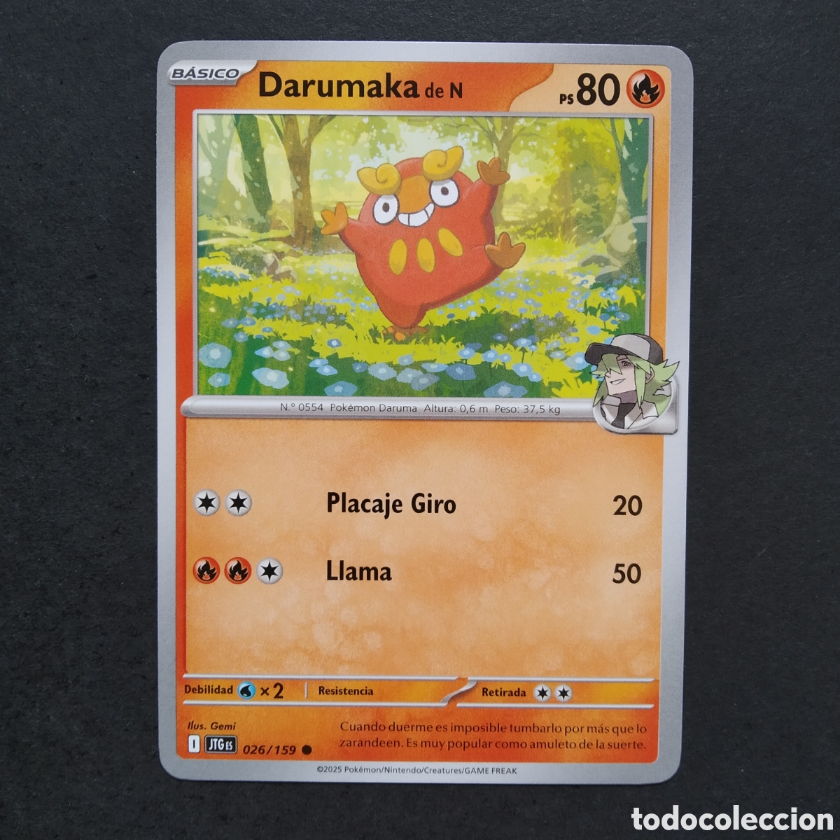 Trading cards: CARTA TCG - N&ordm; 026 - DARUMAKA DE N - JUNTOS DE AVENTURAS - POK&Eacute;MON - EN ESPA&Ntilde;OL