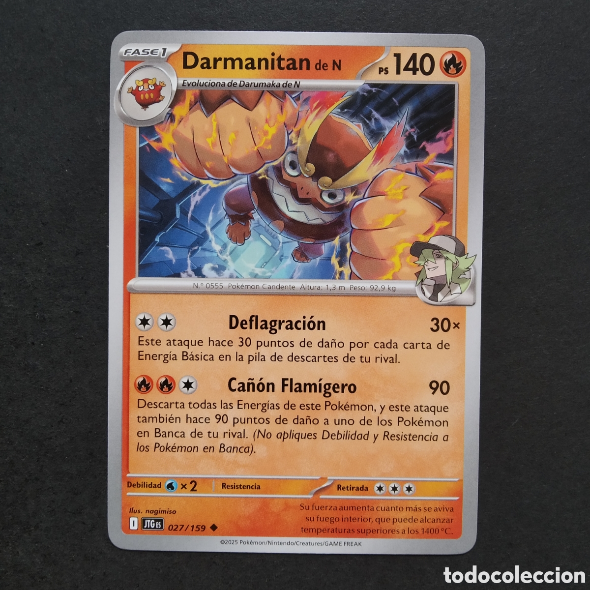 Trading cards: CARTA TCG - N&ordm; 027 - DARMANITAN DE N - JUNTOS DE AVENTURAS - POK&Eacute;MON - EN ESPA&Ntilde;OL
