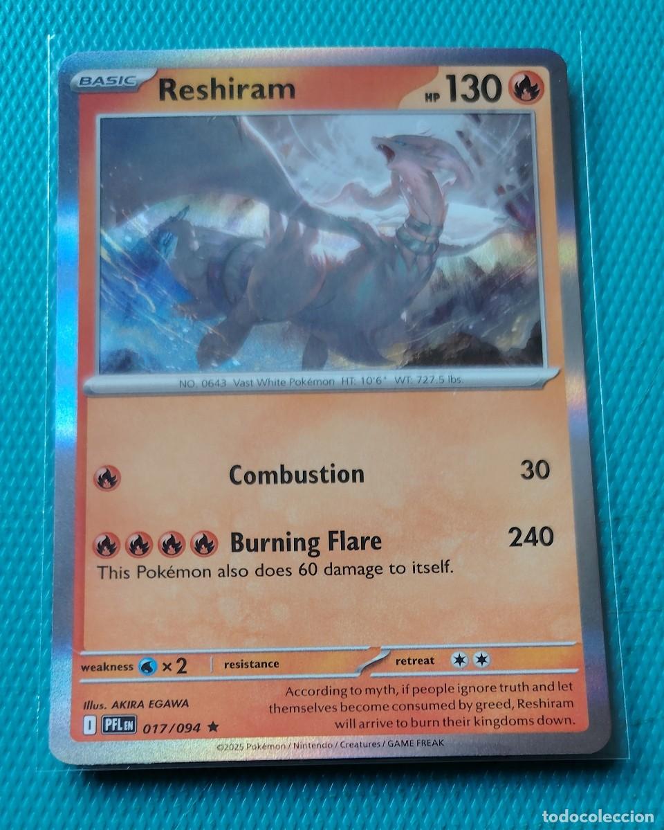 Trading cards: POKEMON INGLES - PFL - FUEGOS FANTASMALES - RESHIRAM 017 / 094 - HOLO - FUEGO - NUEVA - ORIGINAL