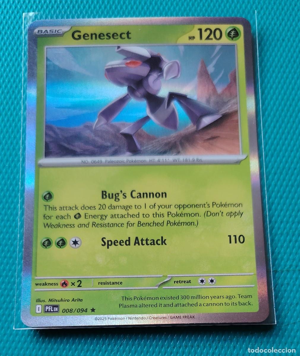 Trading cards: POKEMON INGLES - PFL - FUEGOS FANTASMALES - GENESECT 008 / 094 - HOLO - PLANTA - NUEVA - ORIGINAL