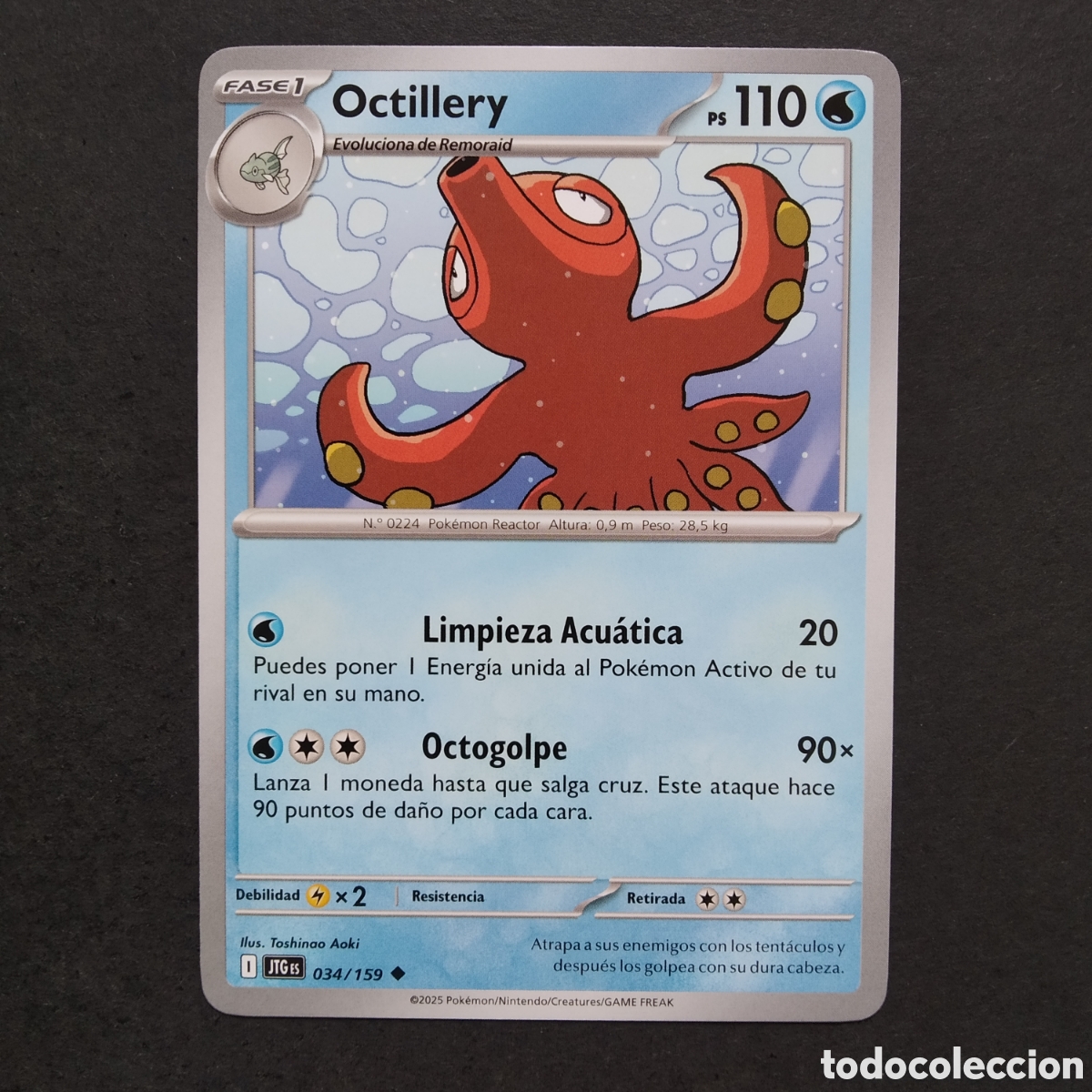 Trading cards: CARTA TCG - N&ordm; 034 - OCTILLERY - JUNTOS DE AVENTURAS - POK&Eacute;MON - EN ESPA&Ntilde;OL