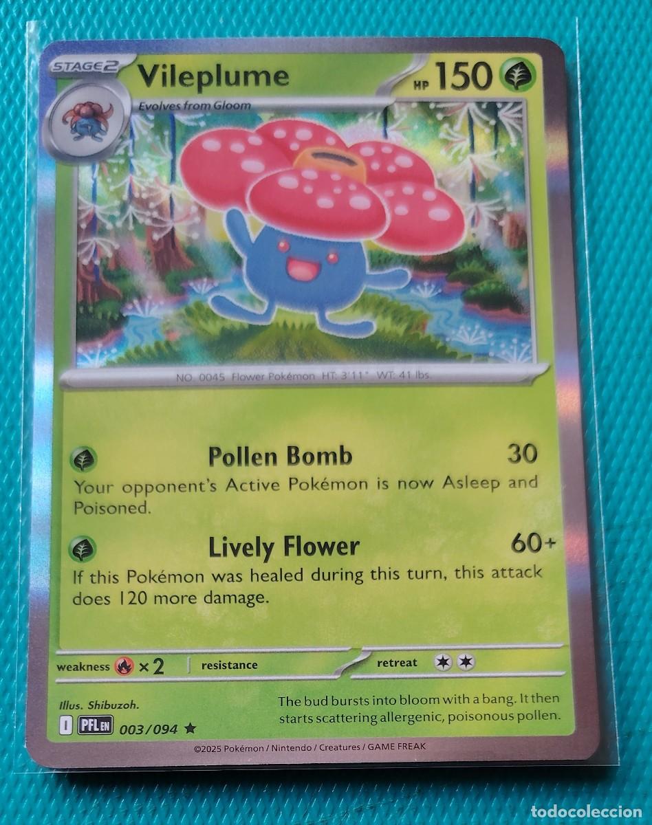 Trading cards: POKEMON INGLES - PFL - FUEGOS FANTASMALES - VILEPLUME 003 / 094 - HOLO - PLANTA - NUEVA - ORIGINAL