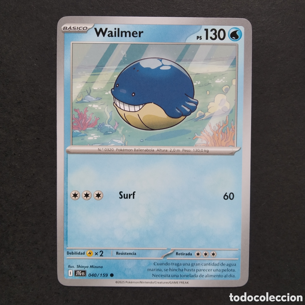 Trading cards: CARTA TCG - N&ordm; 040 - WAILMER - JUNTOS DE AVENTURAS - POK&Eacute;MON - EN ESPA&Ntilde;OL