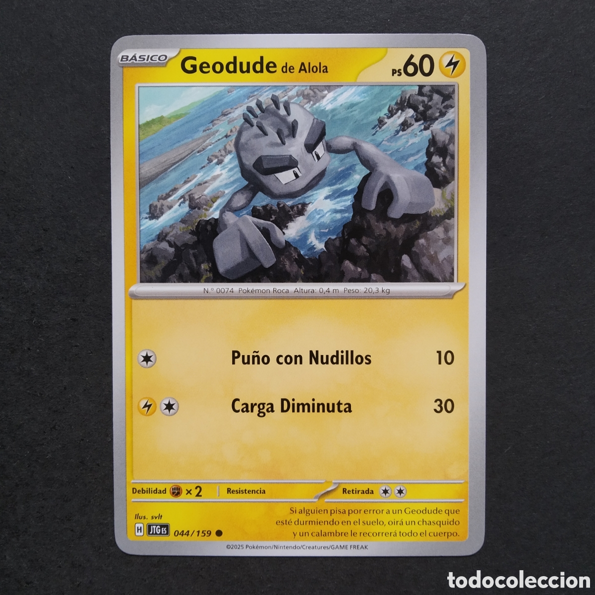 Trading cards: CARTA TCG - N&ordm; 044 - GEODUDE DE ALOLA - JUNTOS DE AVENTURAS - POK&Eacute;MON - EN ESPA&Ntilde;OL