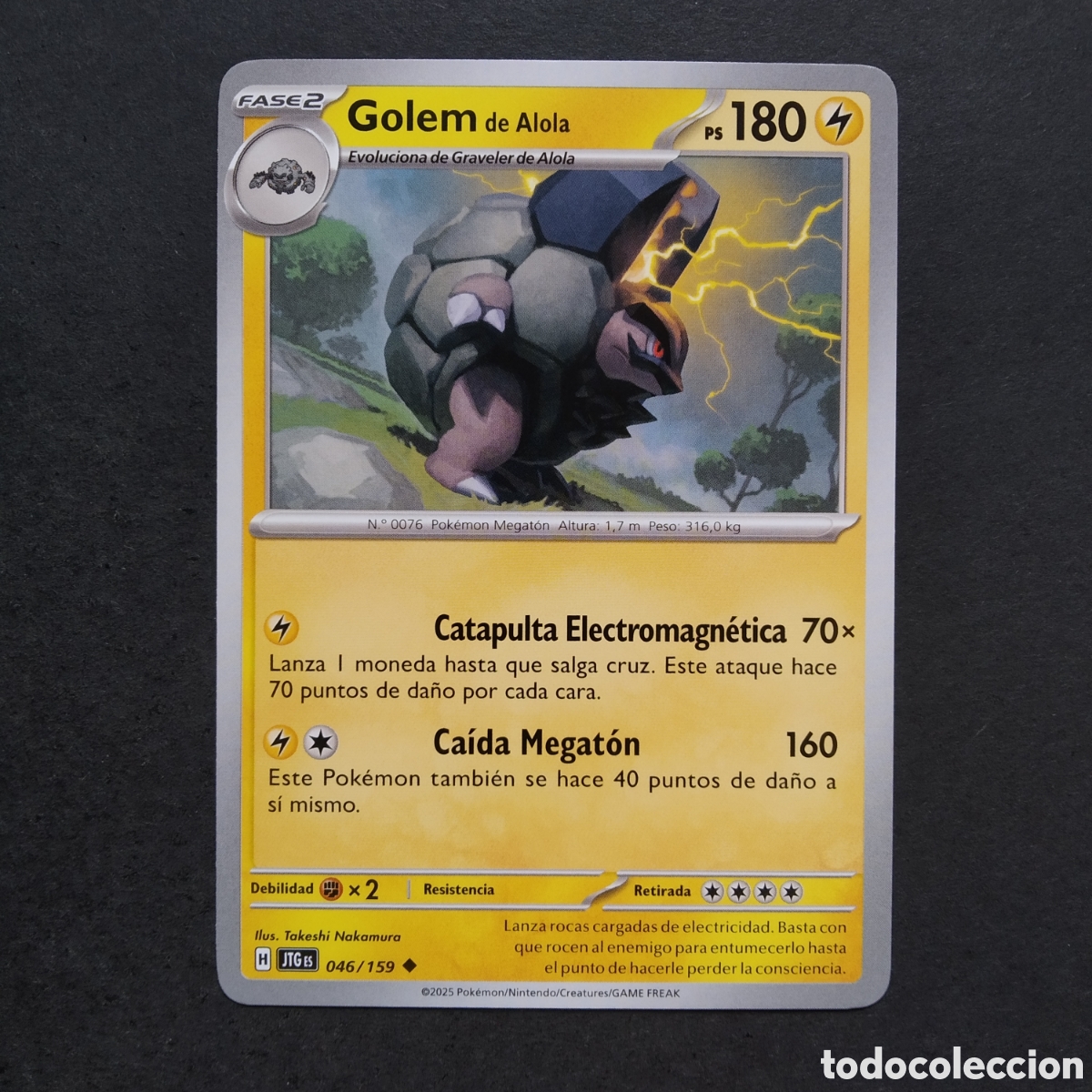Trading cards: CARTA TCG - N&ordm; 046 - GOLEM DE ALOLA - JUNTOS DE AVENTURAS - POK&Eacute;MON - EN ESPA&Ntilde;OL