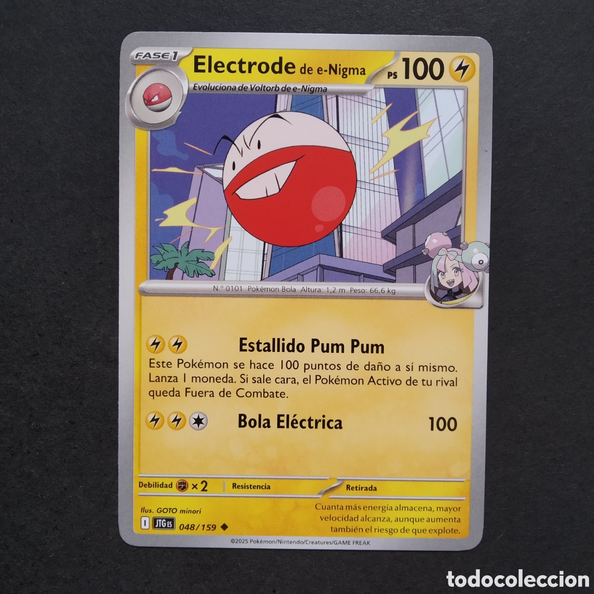Trading cards: CARTA TCG - N&ordm; 048 - ELECTRODE DE E-NIGMA - JUNTOS DE AVENTURAS - POK&Eacute;MON - EN ESPA&Ntilde;OL