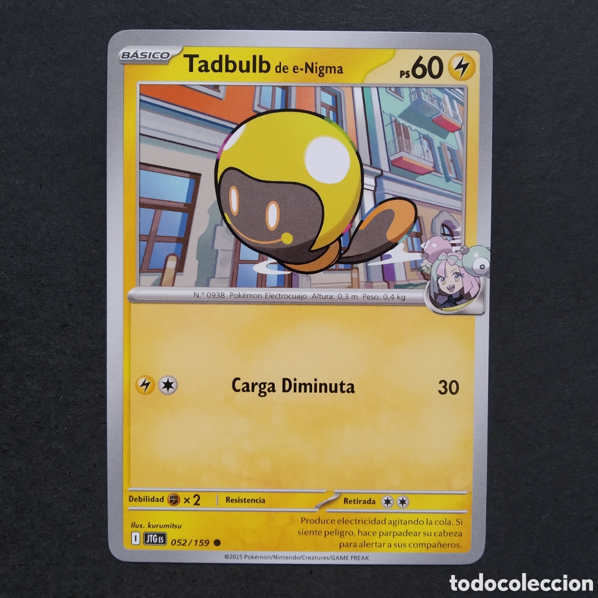 Trading cards: CARTA TCG - N&ordm; 052 - TADBULB DE E-NIGMA - JUNTOS DE AVENTURAS - POK&Eacute;MON - EN ESPA&Ntilde;OL