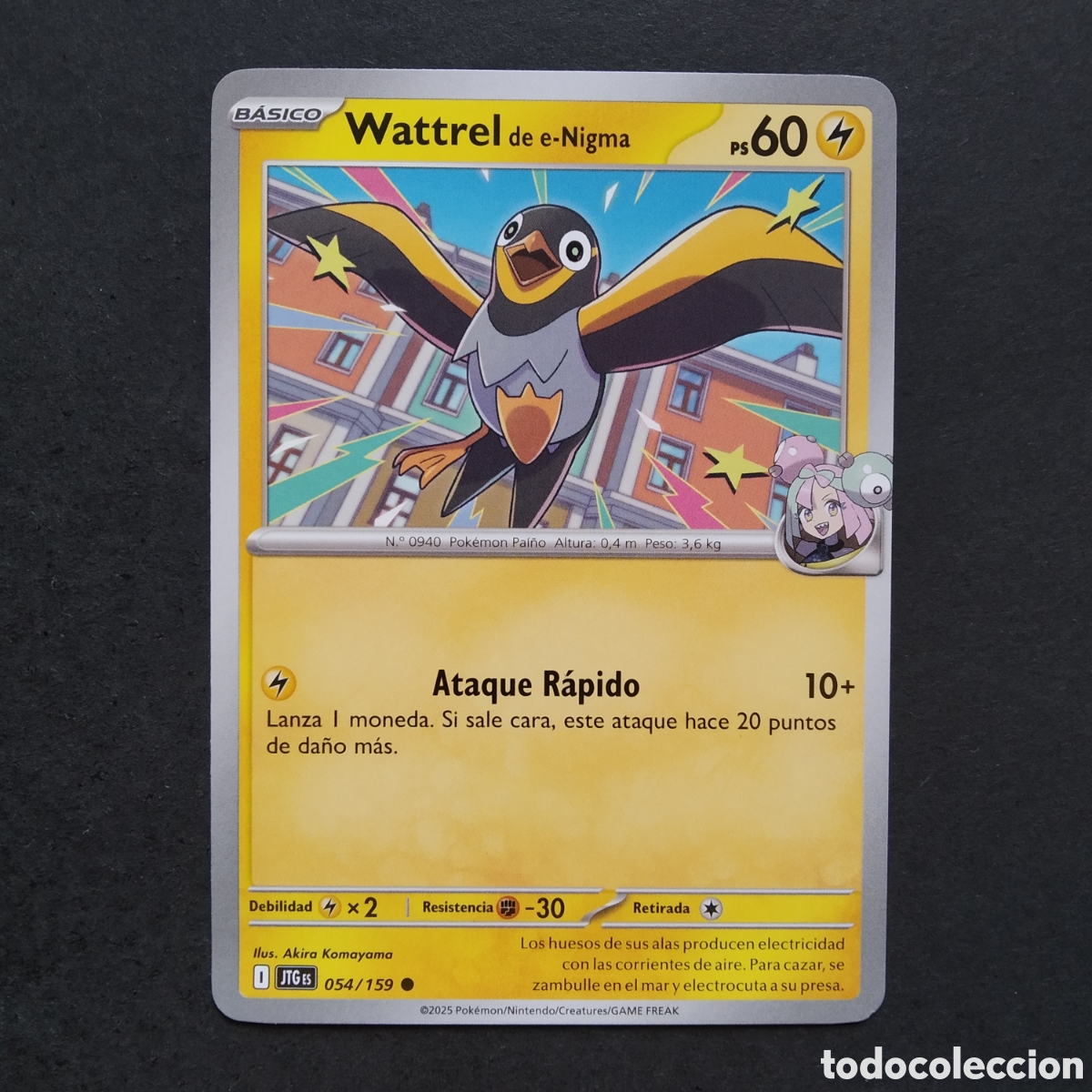 Trading cards: CARTA TCG - N&ordm; 054 - WATTREL DE E-NIGMA - JUNTOS DE AVENTURAS - POK&Eacute;MON - EN ESPA&Ntilde;OL