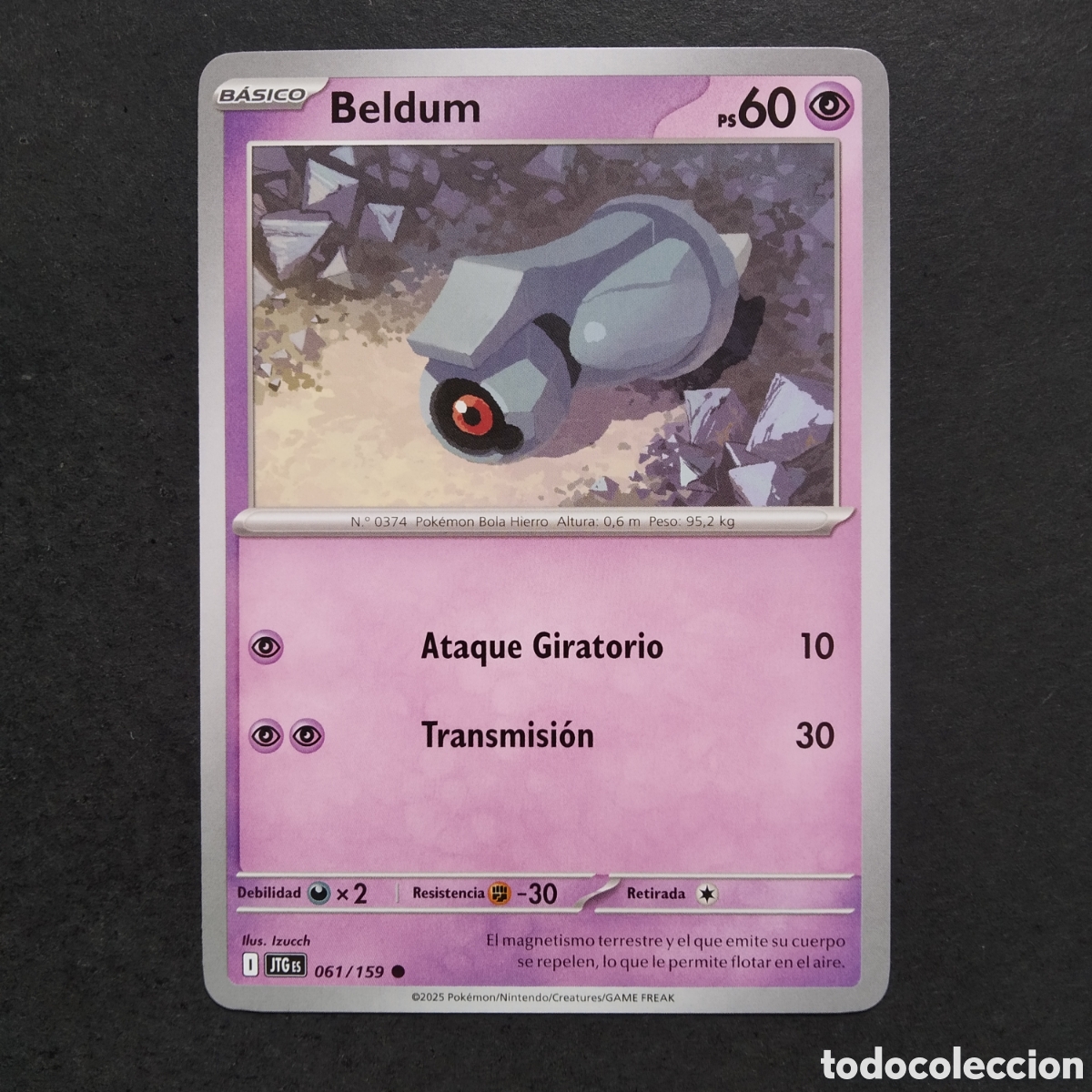 Trading cards: CARTA TCG - N&ordm; 061 - BELDUM - JUNTOS DE AVENTURAS - POK&Eacute;MON - EN ESPA&Ntilde;OL