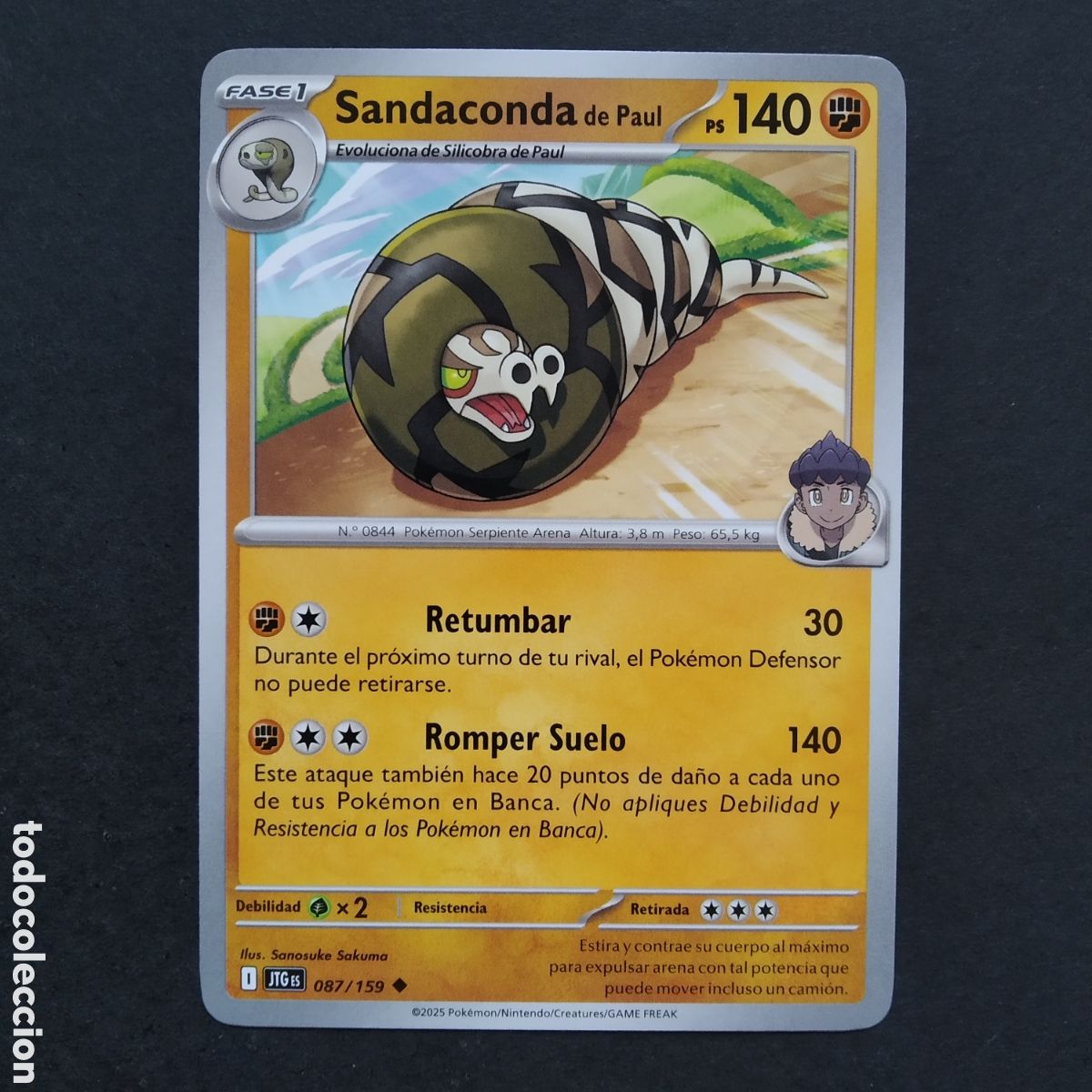 Trading cards: CARTA TCG - N&ordm; 087 - SANDACONDA DE PAUL - JUNTOS DE AVENTURAS - POK&Eacute;MON - EN ESPA&Ntilde;OL