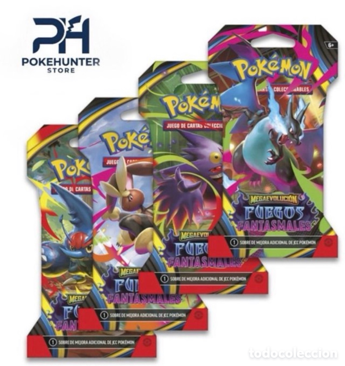 Trading cards: Sobres Pokemon Fuegos Fantasmales Enfundados