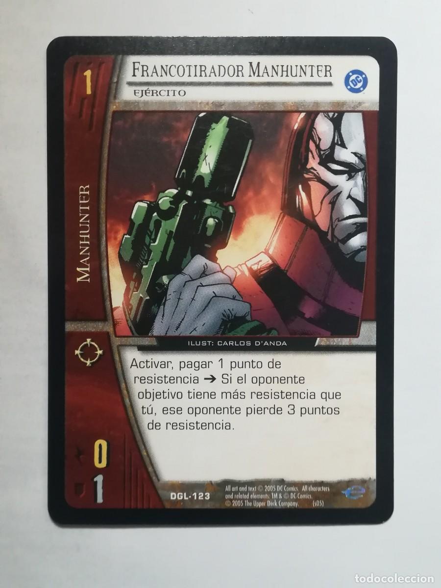 Trading cards: VS System DGL N&ordm; 123. Francotirador Manhunter. Ej&eacute;rcito. Manhunter. Green Lantern