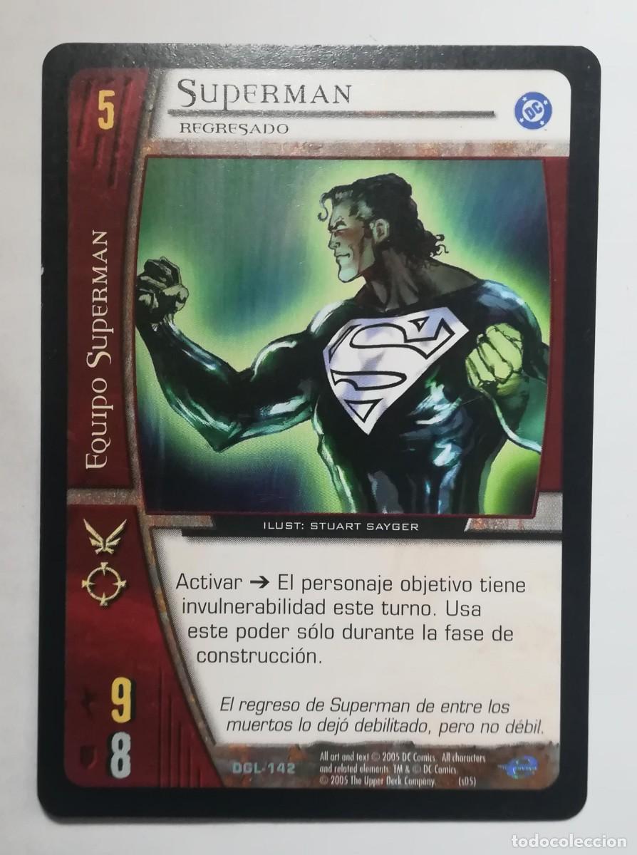 Trading cards: VS System DGL N&ordm; 142. Superman Regresado. Equipo Superman. Green Lantern