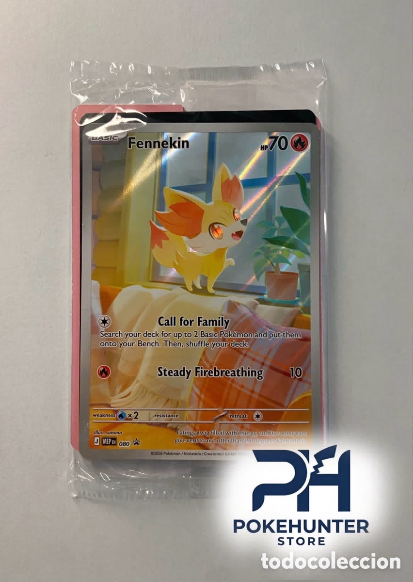 Cartas Colecion&aacute;veis: Carta sellada Pokemon promocional Fennekin