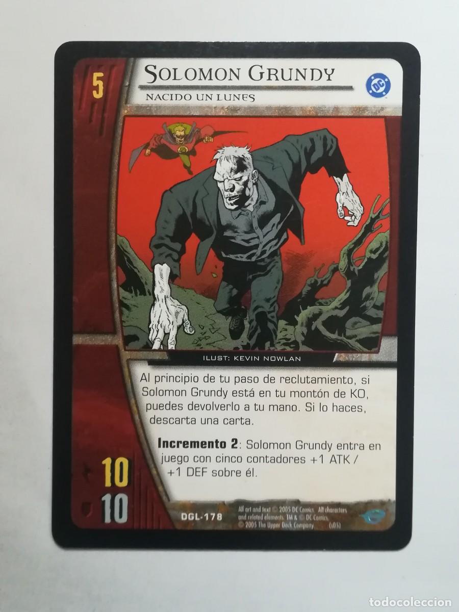 Trading cards: VS System DGL N&ordm; 178. Solomon Grundy. Nacido un lunes. Green Lantern.