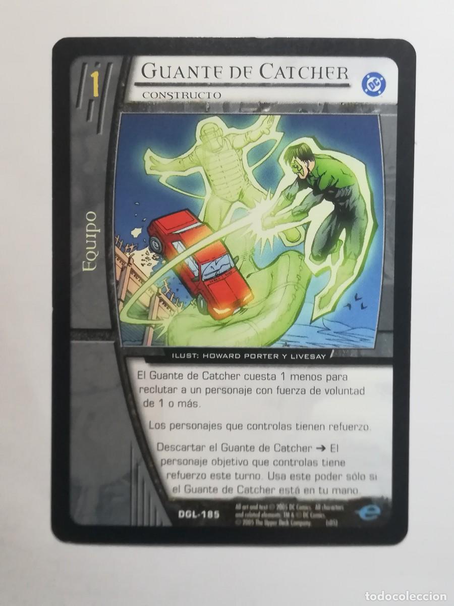 Trading cards: VS System DGL N&ordm; 185. Guante de Catcher. Constructo. Equipo. Green Lantern.