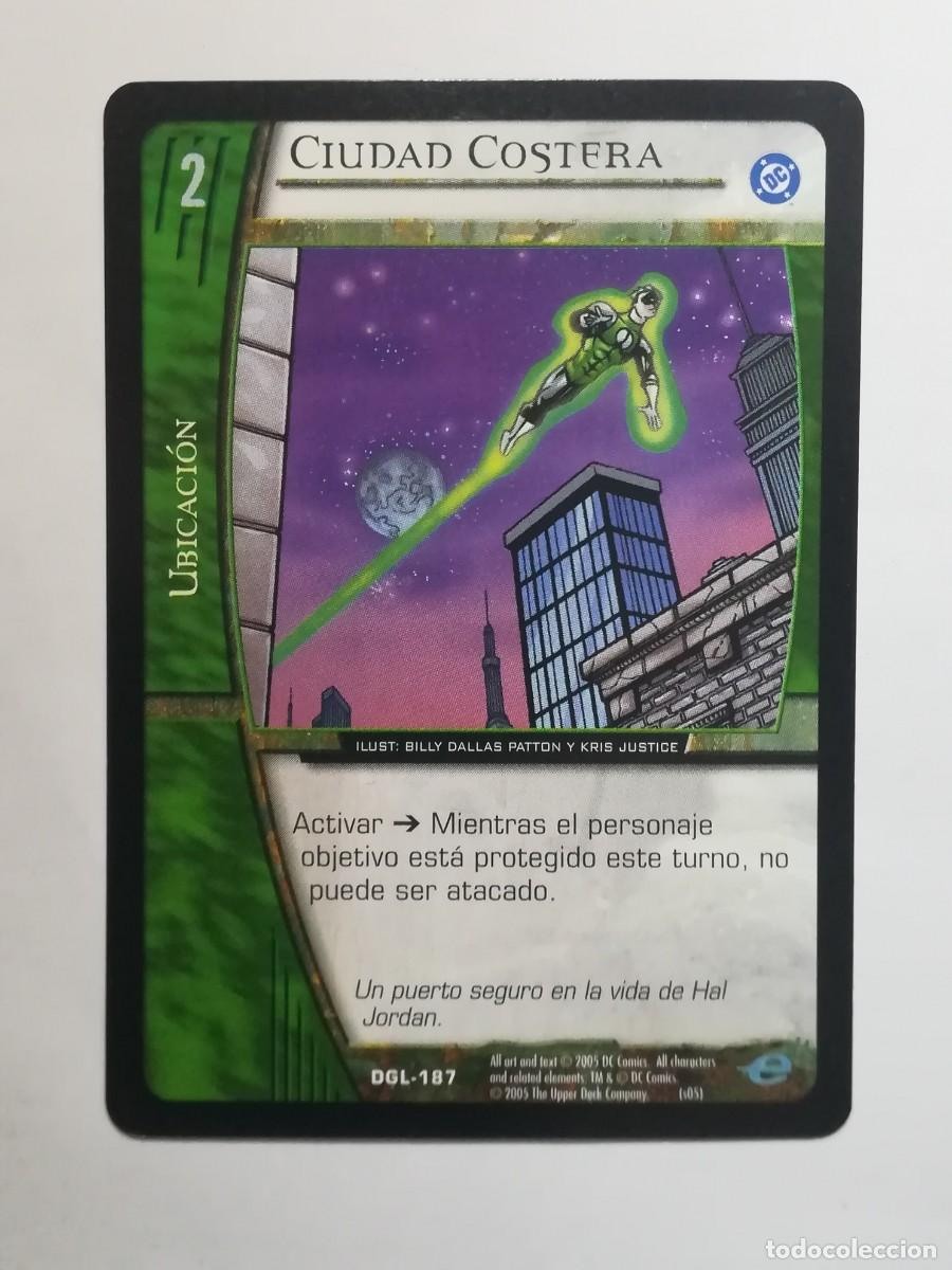 Trading cards: VS System DGL N&ordm; 187. Ciudad costera. Ubicaci&oacute;n. Green Lantern.