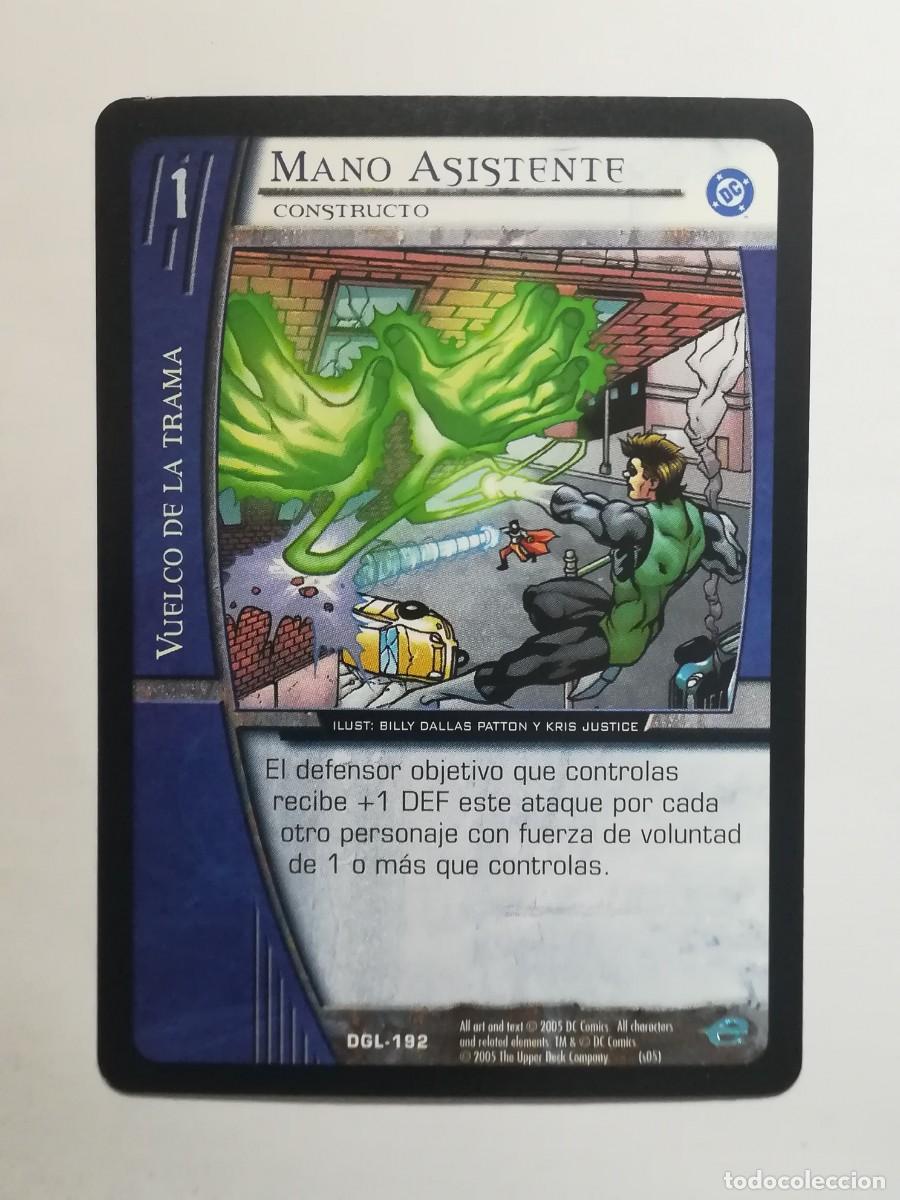 Trading cards: VS System DGL N&ordm; 192. Mano asistente. Constructo. Vuelco de la Trama. Green Lantern.