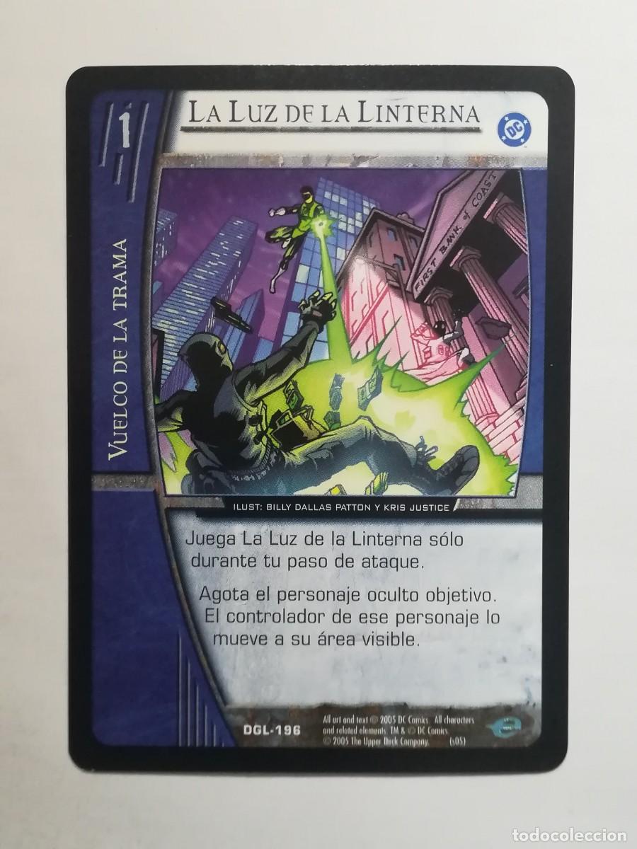 Trading cards: VS System DGL N&ordm; 196. La Luz de la Linterna. Vuelco de la Trama. Green Lantern.