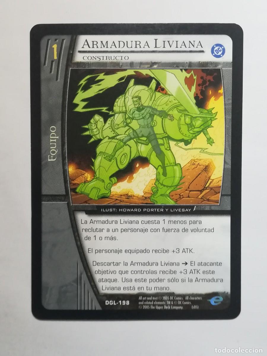 Trading cards: VS System DGL N&ordm; 198. Armadura Liviana. Constructo. Equipo. Green Lantern.