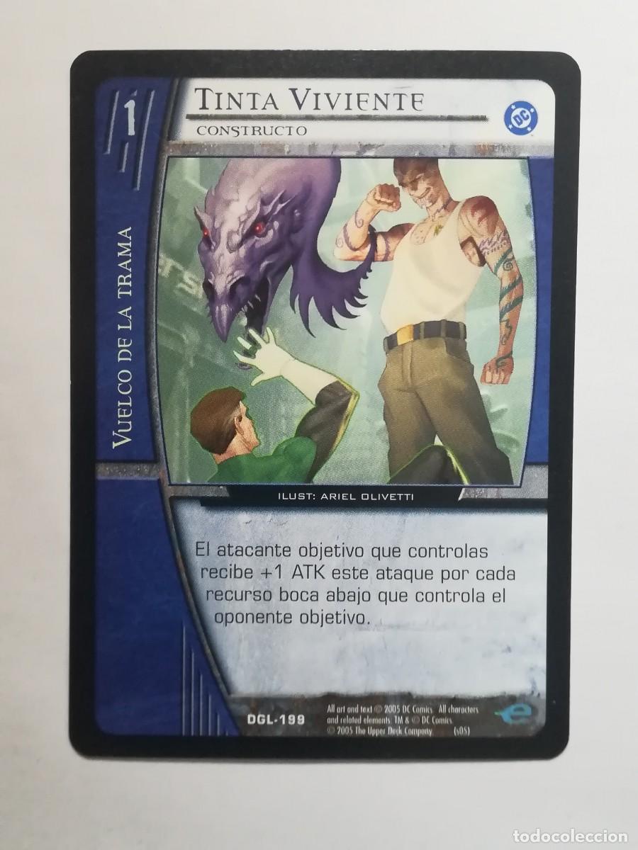 Trading cards: VS System DGL N&ordm; 199. Tinta Viviente. Constructo. Vuelco de la Trama. Green Lantern.