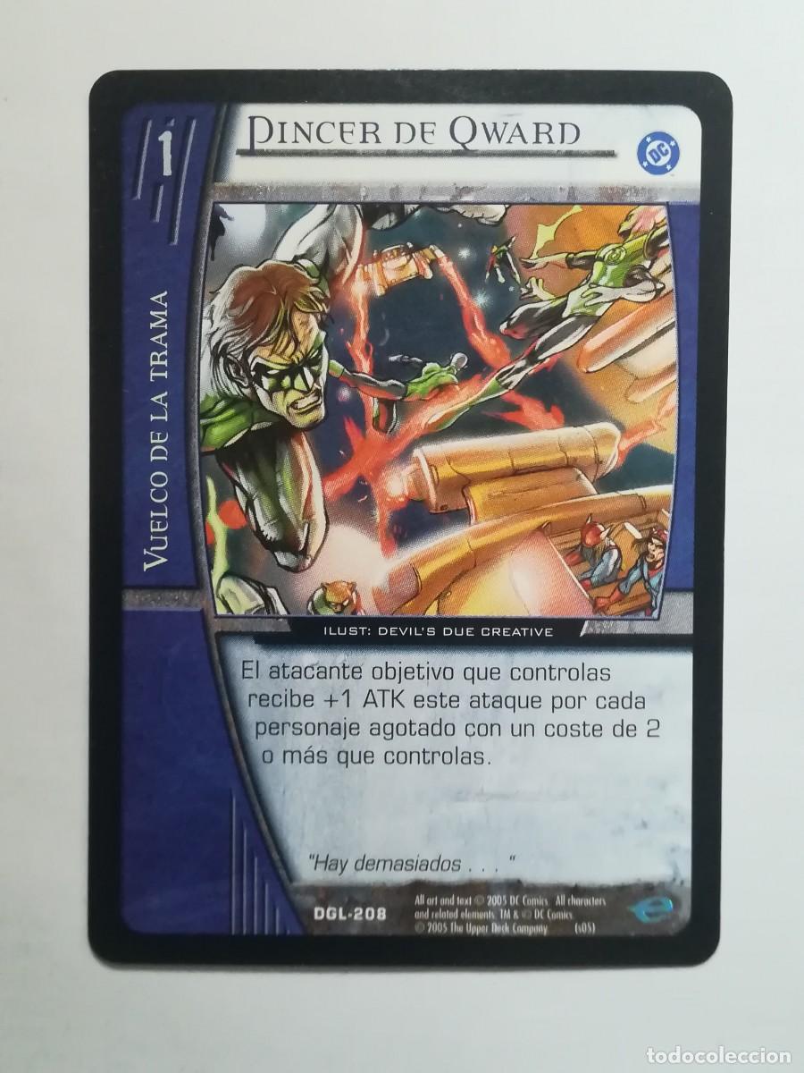Trading cards: VS System DGL N&ordm; 208. Pincer de Qward. Vuelco de la Trama. Green Lantern.
