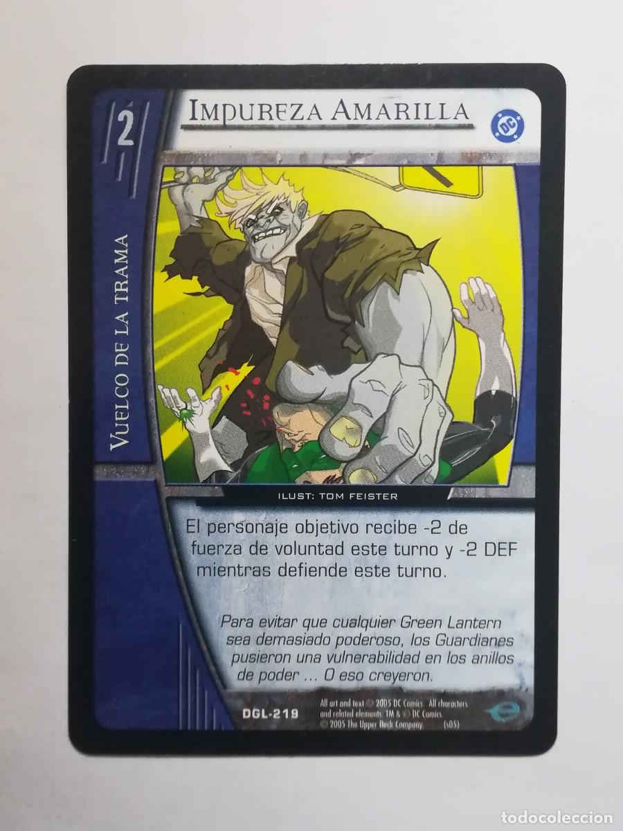 Trading cards: VS System DGL N&ordm; 219. Impureza Amarilla. Vuelco de la Trama. Green Lantern.