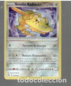Trading cards: CROMO DE POK&Eacute;MON DE B&Aacute;SICO STEELIX RADIANTE PS 170 N&ordm; DEL A&Ntilde;O 2022