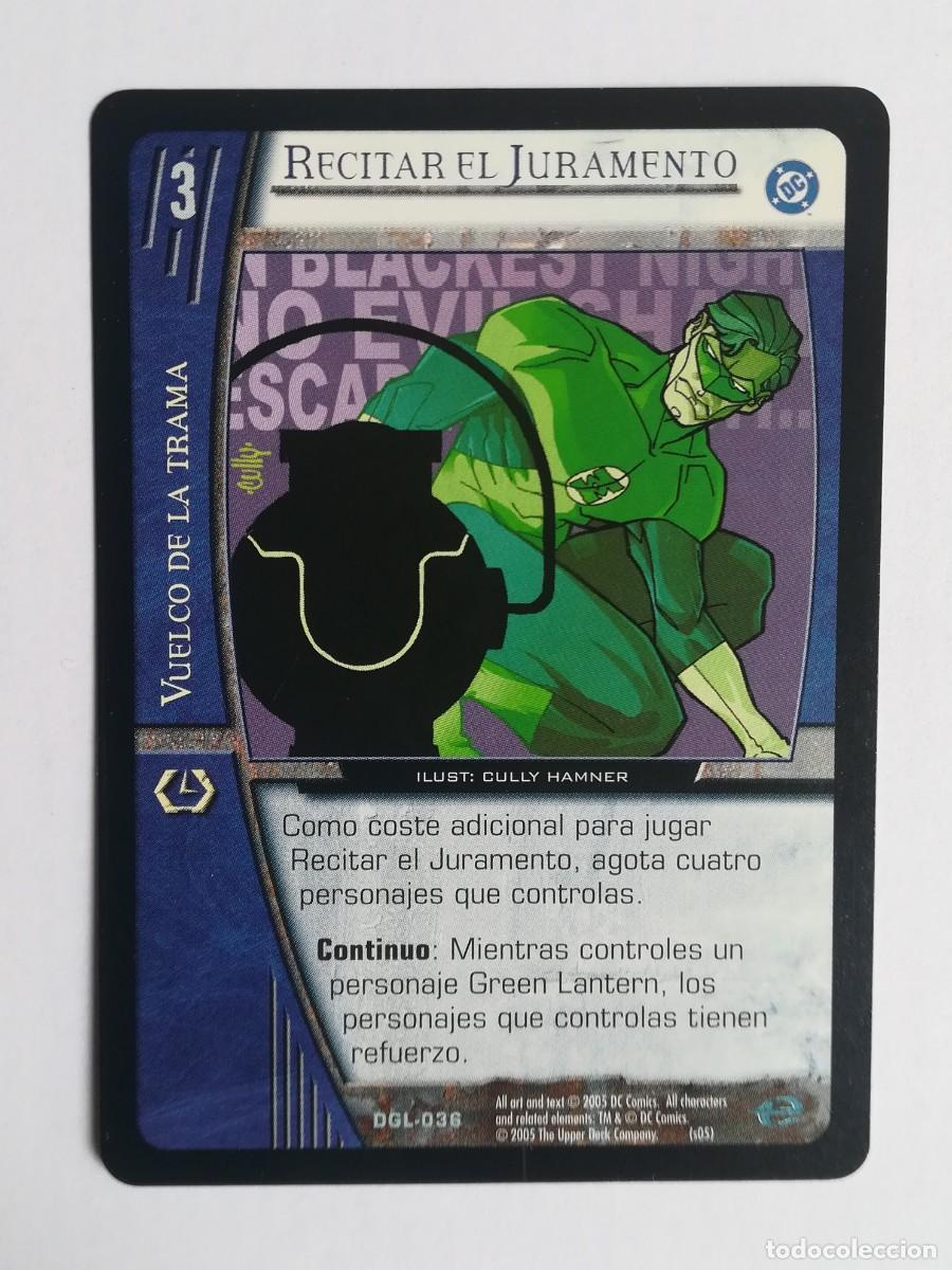 Trading cards: VS System DGL N&ordm; 036. Recitar el Juramento. Vuelco de la Trama. Green Lantern.