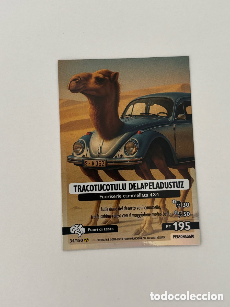 Trading cards: TRACOTUCOTULU DELAPELADUSTUZ CARTA 34 COLECCI&Oacute;N ITALIAN BRAINROT UNIVERSO PSICHEDELICO