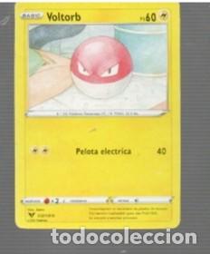 Trading cards: CROMO DE POK&Eacute;MON DE B&Aacute;SICO VOLTORB PS 60 N&ordm; 100 DEL A&Ntilde;O 2020