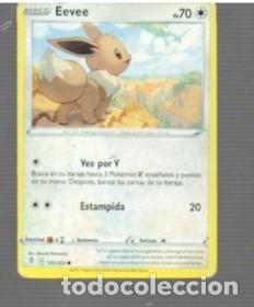 Trading cards: CROMO DE POK&Eacute;MON DE B&Aacute;SICO EEVEE PS 70 N&ordm; 133 DEL A&Ntilde;O 2021