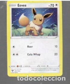 Trading cards: CROMO DE POK&Eacute;MON DE B&Aacute;SICO EEVEE PS 70 N&ordm; 133 DEL A&Ntilde;O 2020