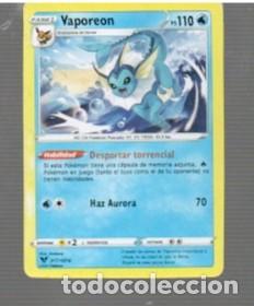 Trading cards: CROMO DE POK&Eacute;MON DE FASE 1 VAPOREON PS 110 N&ordm; 134 DEL A&Ntilde;O 2020