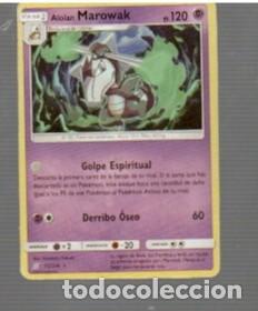 Trading cards: CROMO DE POK&Eacute;MON DE FASE 1 ALOLAN MAROWAK PS 120 N&ordm; 1O5 DEL A&Ntilde;O 2019